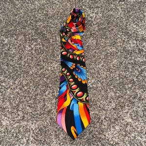Rush Limbaugh No Boundaries Collection Feathers Geometric Abstract Tie 100% Silk
